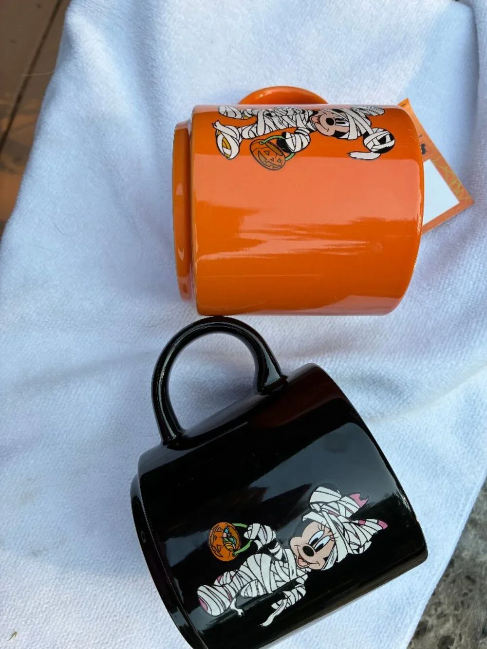Disney Halloween Mugs  Set of Two  Minnie and Mickey Mummies